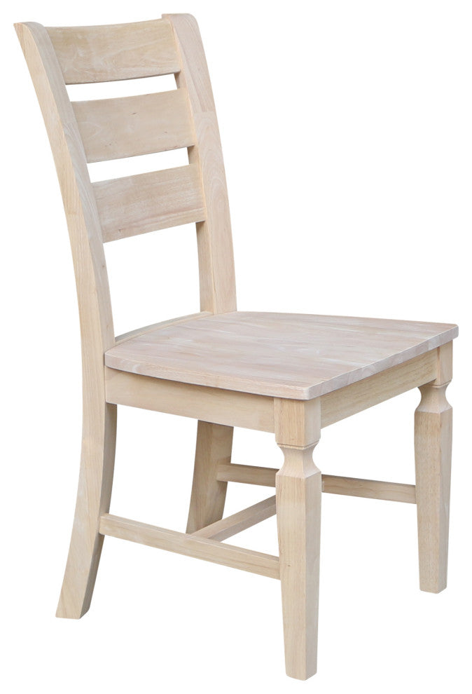 Vista Ladderback Chair - Set of 2 Chairs, Unfinished