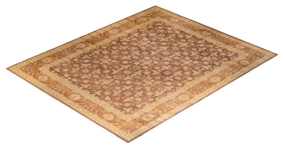 Eclectic, One-of-a-Kind Hand-Knotted Area Rug Brown, 12' 0 x 14' 10