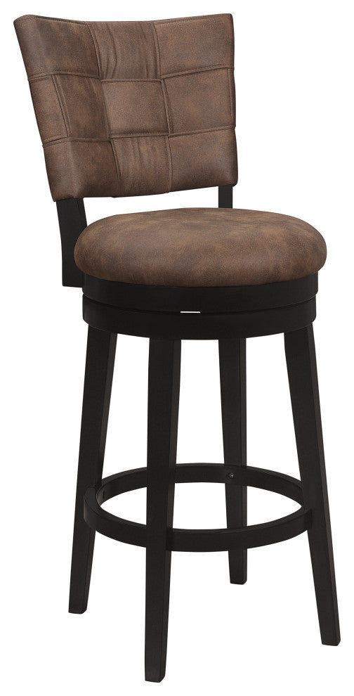 Hillsdale Kaede Wood Swivel Stool, Chestnut Brown, Bar Height