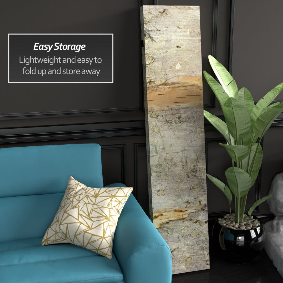 6' Tall Double Sided Pale Forest Canvas Room Divider