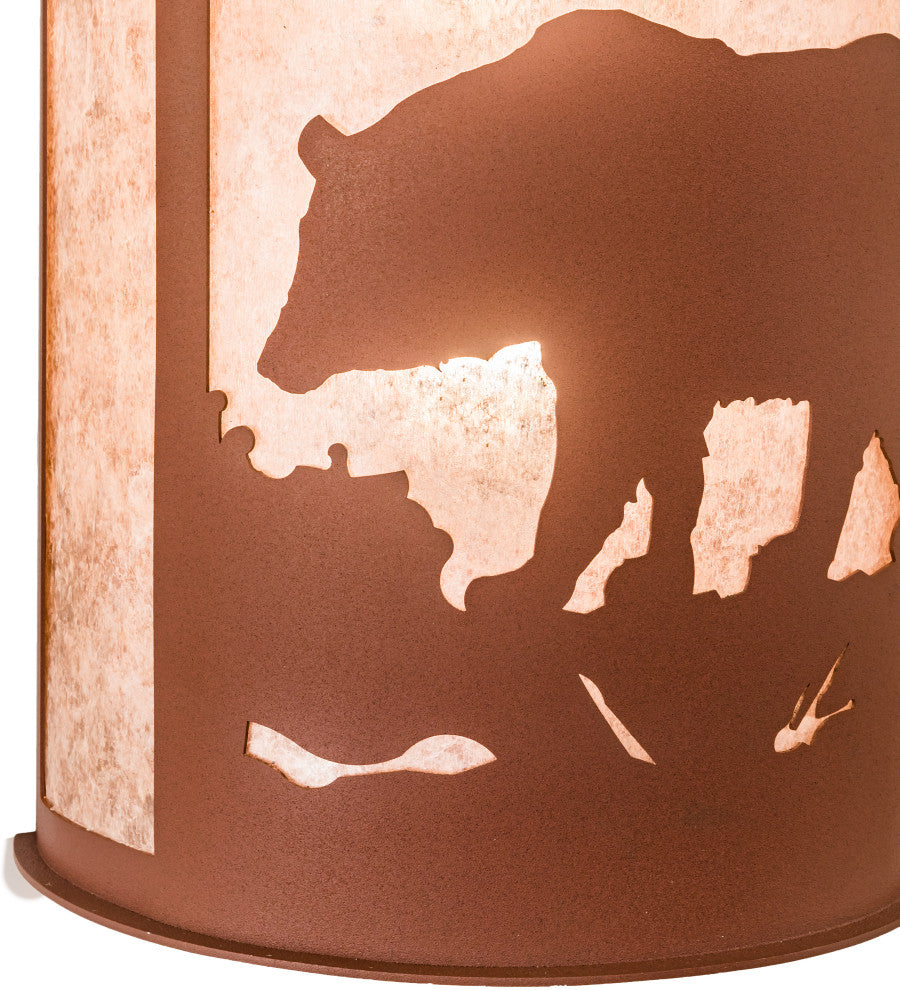 13 Wide Bear at Dawn Wall Sconce