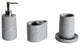 4-Piece Concrete Bathroom Accessory Set, Grey
