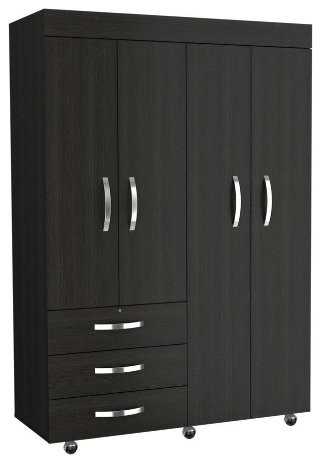 Hamilton mobile armoire - black