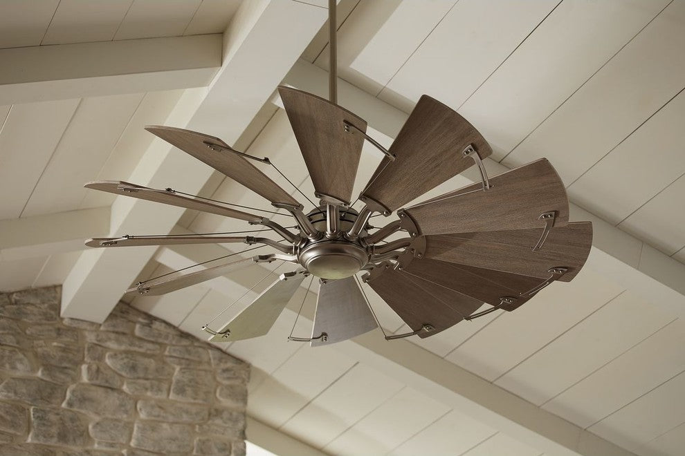 Springer 12-Blade 60" Ceiling Fan, Antique Nickel