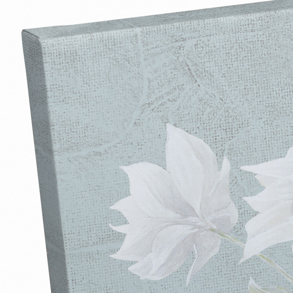 White Dahlia Flowers, Vase 2 20x30 Canvas Wall Art