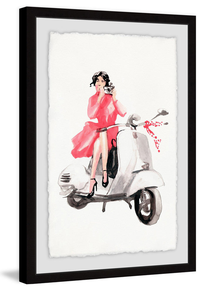 "Photo Scooter" Framed Painting Print, 24"x36"
