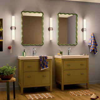 24.25" Bath Bar Medium LED With White Glass