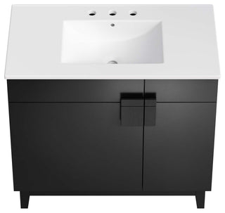 Miles 36" Bathroom Vanity - White Black