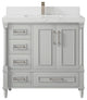 Aberdeen 36 Center Sink Bath Vanity in Coventry Gray 2" Empira Quartz