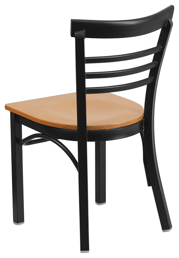 Black Ladder Chair-Nat Seat