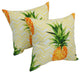 Spun Polyester 17" Outdoor Throw Pillows, Set of 2, Pineapple Party