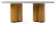 Modrest Bateman Modern Faux Concrete + Walnut Dining Table