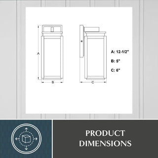 Vaxcel Lighting T0777 Uptown 16" Tall Outdoor Wall Sconce - Matte Black