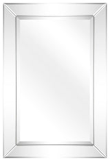 Antique Beveled Rectangle Wall Mirror, 1" Beveled Center 24"x36" Bathroom Mirror