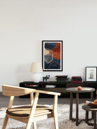 "Muted Conflict" Framed Painting Print, 24x36