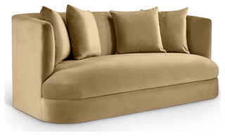 Alder Upholstered Chair, Camel, Velvet, Loveseat