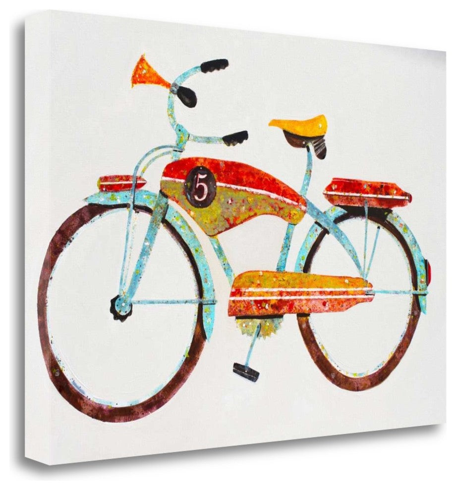 "Bike No. 5" By Anthony Grant,Ready to Hang Giclee Print on Gallery Wrap Canvas