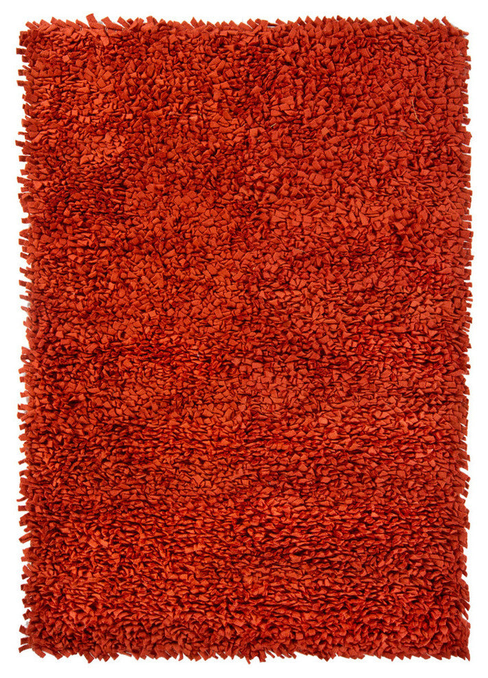 Azzura Contemporary Area Rug, Rust, 5'x7'6"