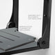 Silhouette Folding Wall Mount Shower Bench Seat, Gray Seat, Matte Black Frame