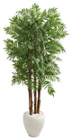 6' Parlour Artificial Palm Tree in White Planter