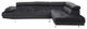 Derek 109" W 2 Piece Velvet L Shape Sectional Sofa, Black