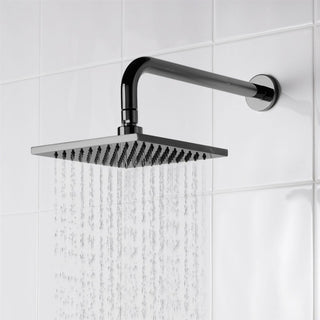 Oil Rubbed Bronze Square Rainfall Shower Head, 16", Without Water Powered Led Li
