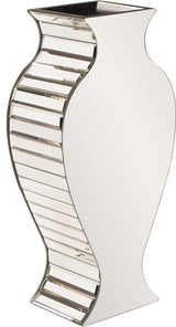 Stylish Silver Mirrored Vase For Decor