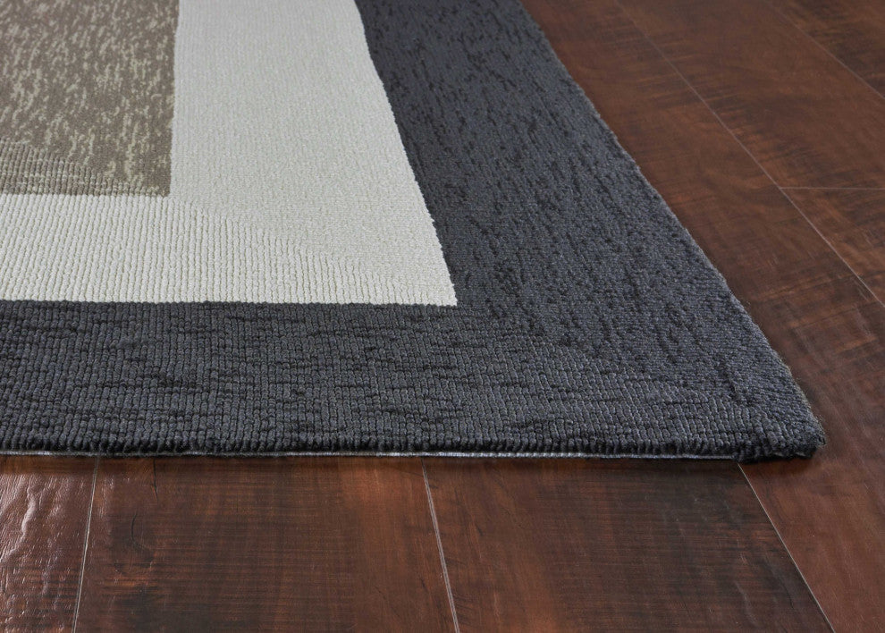 HomeRoots 8' x 11' UV treated Polypropylene Charcoal Area Rug