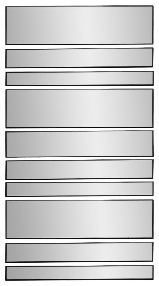 Black Metal Framed 10 Piece Accent Mirror Variety Set