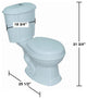 13752 Toilet White Sheffield Round Dual Top Flush, White