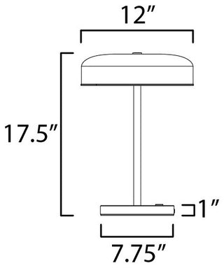 ET2 E24669-18 Voto 18" Tall Buffet Table Lamp - Natural Aged Brass