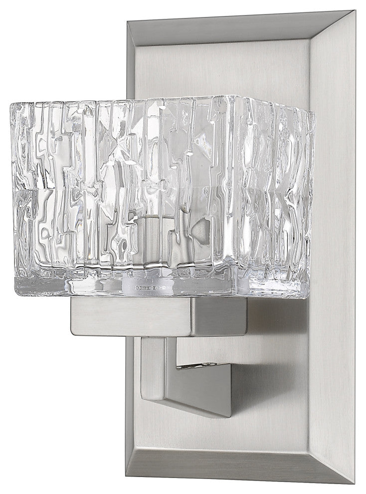 Zlite 1927-1S-BN-LED 1-Light Wall Sconce, Clear