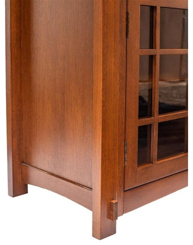 Crafters and Weavers Arts and Crafts Wood Sideboard in Cherry
