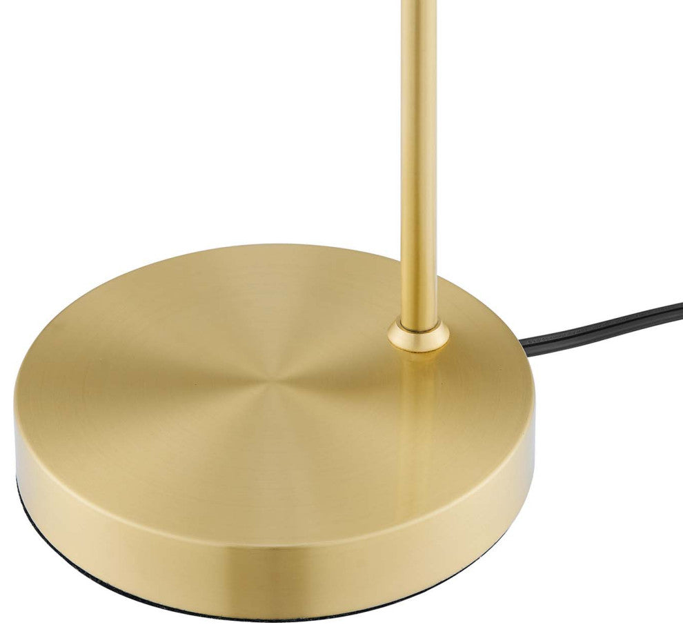 Table Desk Lamp, Gold, Glass, Modern, Mid Century Cafe Bistro Hospitality