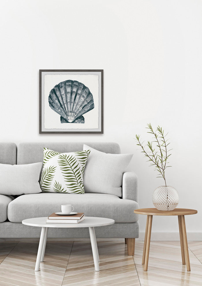 "Arctic Scallop Shell" Framed Painting Print, 18"x18"