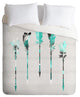 Deny Designs Iveta Abolina Teal Feathers Duvet Cover - Lightweight
