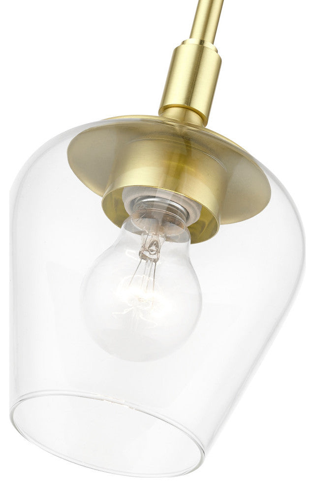 Willow 1 Light Satin Brass Single Pendant