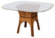48" Panama Table Base, Sienna Finish, Tempered Bevel Edge Glass