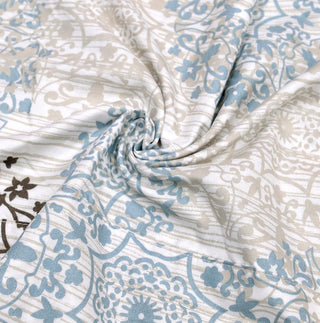 Marina Medallion Printed, Dark Gray/Granite, 2-Piece Valance Set