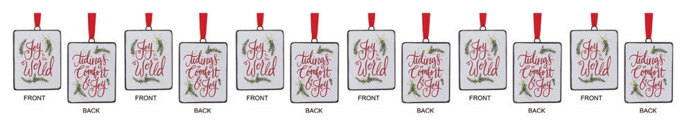Holiday Sentiment Ornament, Set of 12