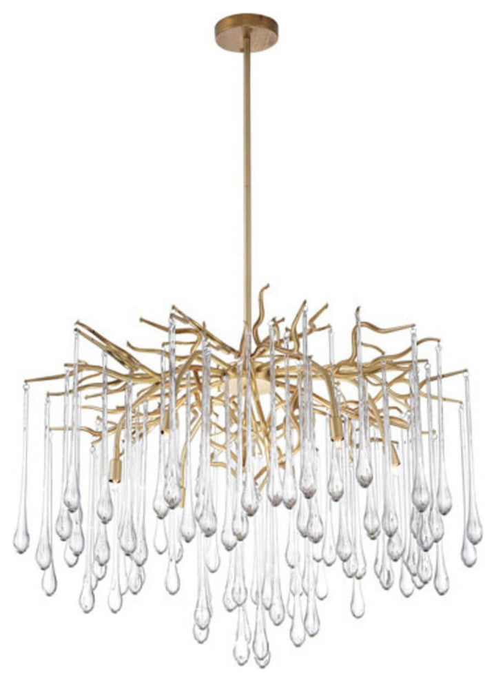 Chandelier - crystal7421par, Gold Leaf, Medium
