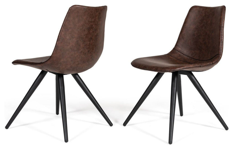 Modrest Condor Modern Brown Dining Chair, Set of 2