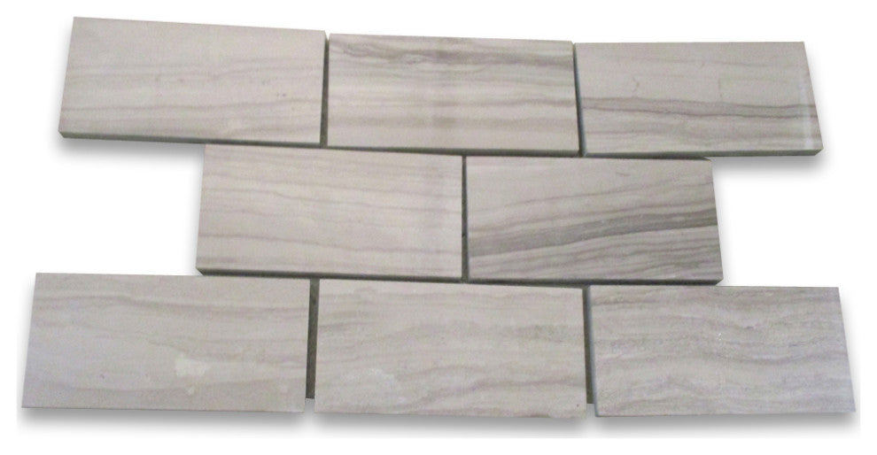 3x6 Subway Tile Athens Grey Marble Haisa Dark Bathroom Shower Polished,100sq.ft.