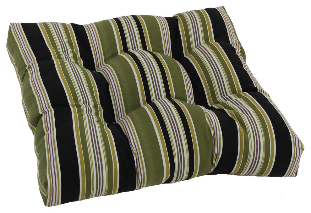 19" Squared Spun Polyester Tufted Dining Chair Cushion, Eastbay Onyx