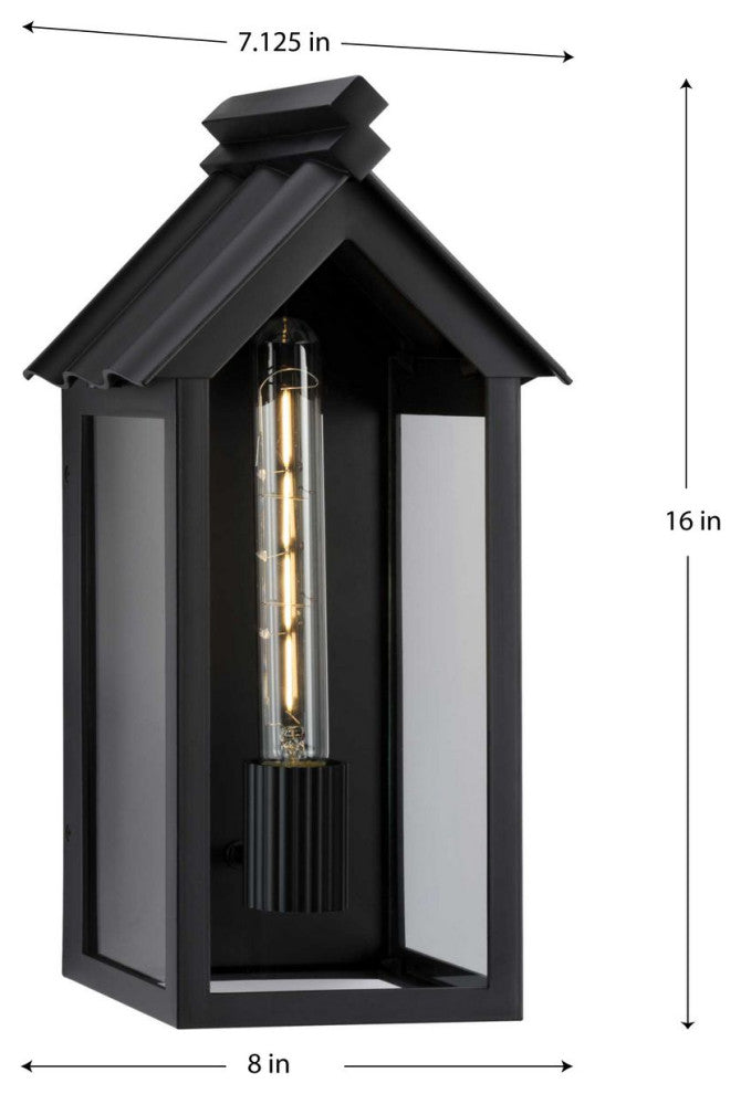 POINT DUMEÂ® Dunemere Matte Black Outdoor Wall Lantern with DURASHIELD