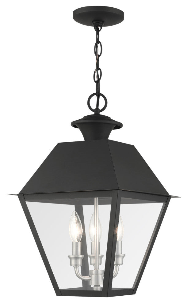 Black Classic, Colonial, Historical, Timeless Outdoor Pendant Lantern