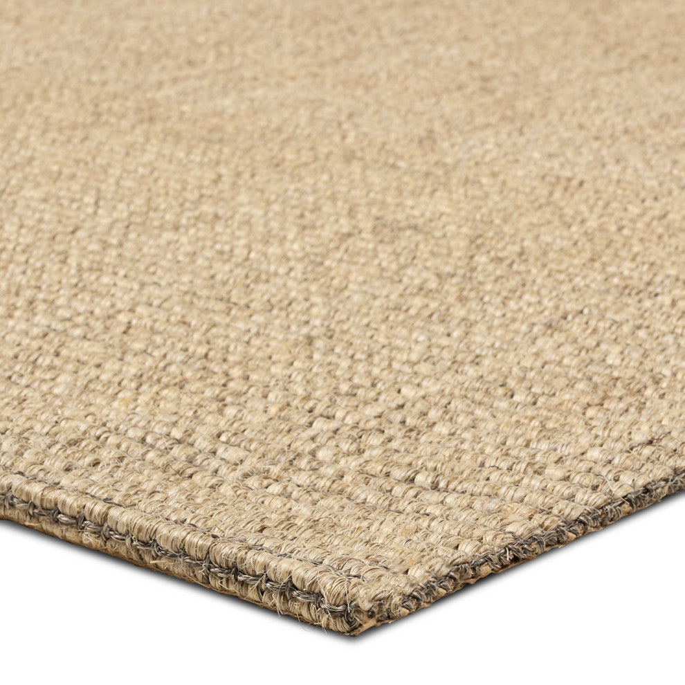 Jaipur Living Laney BHN02 Handmade Solid Tan Area Rug, 8'6"x11'6"