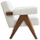 Lyra Boucle Fabric Loveseat, Ivory