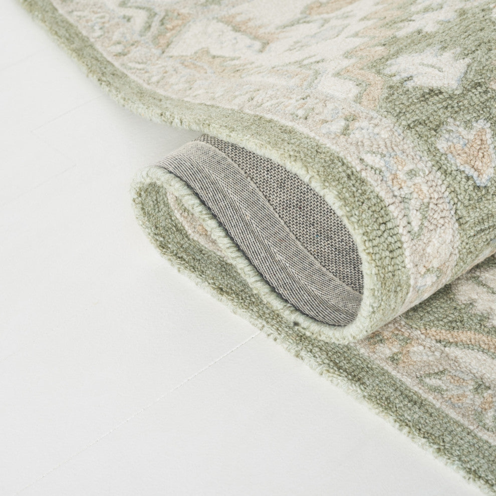 Lauren Ralph Lauren Collection Percy Rug, LRL6652, Green/Ivory, 8'x10'