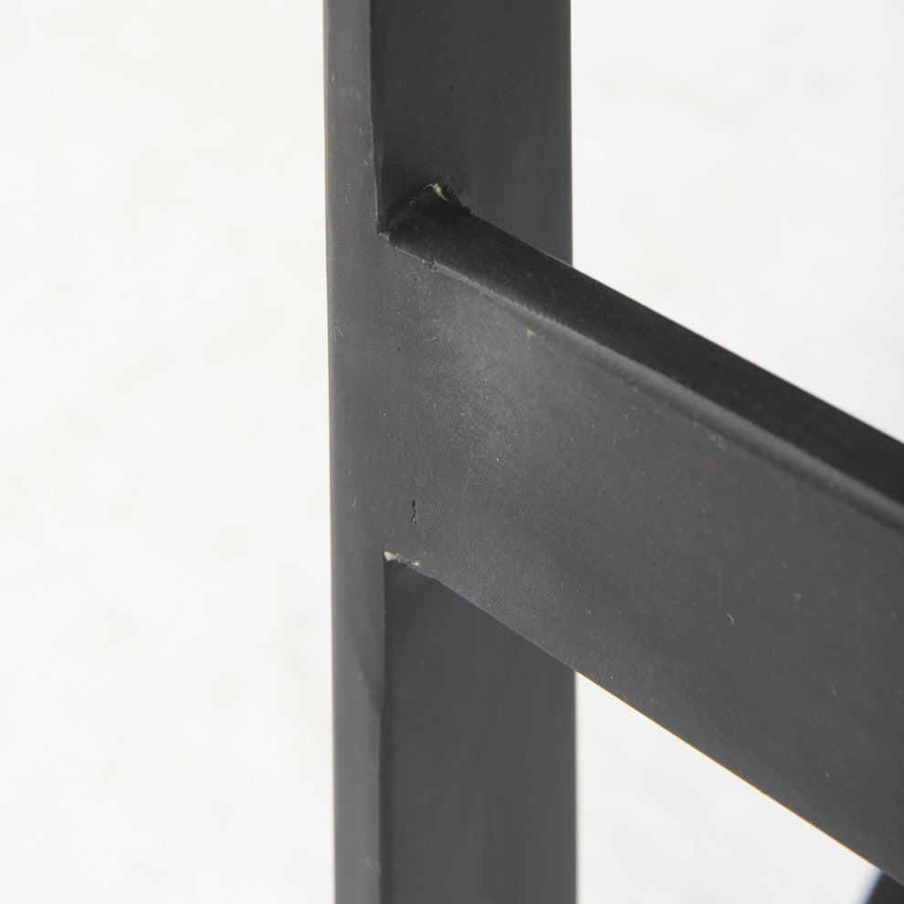 30" Black Cheeky Wood and Metal Bar Stool